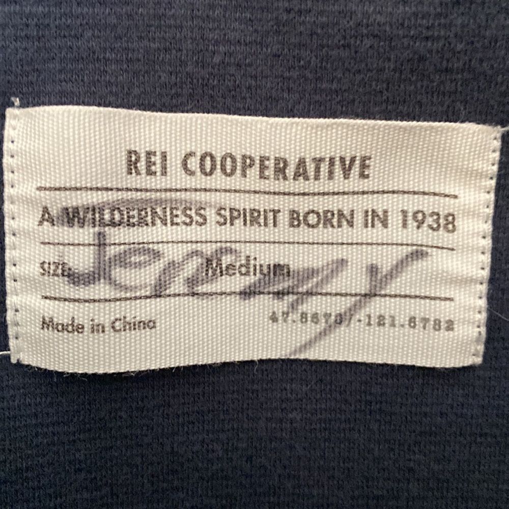 REI Cooperative Men’s Navy Snap Button Pullover Sweater Size M - Picture 3 of 4